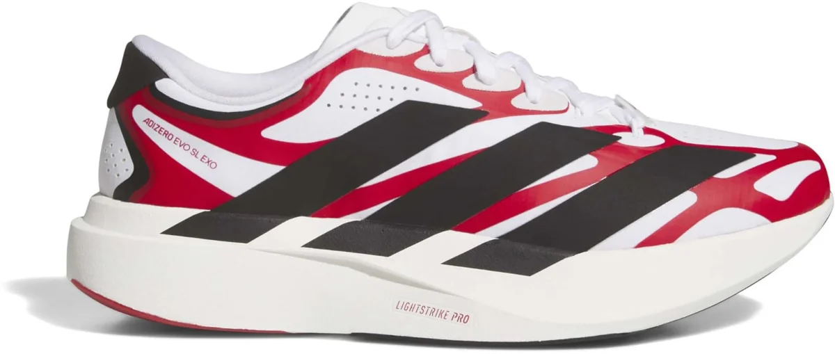 adidas adizero Evo SL Tech in Ftwr White / Core Black / Team Power Red