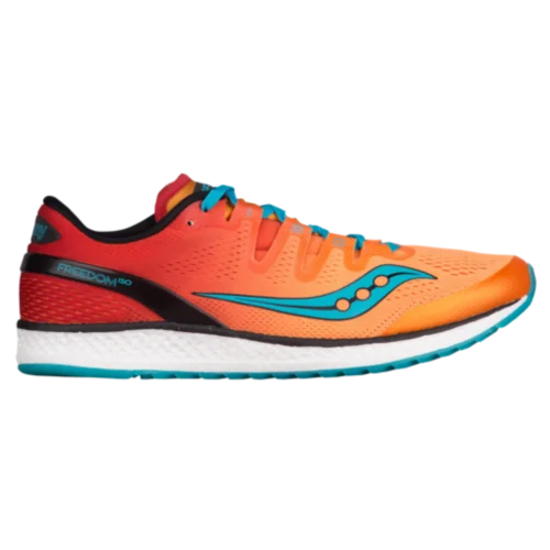 Saucony Freedom ISO in Orange / Red / Teal