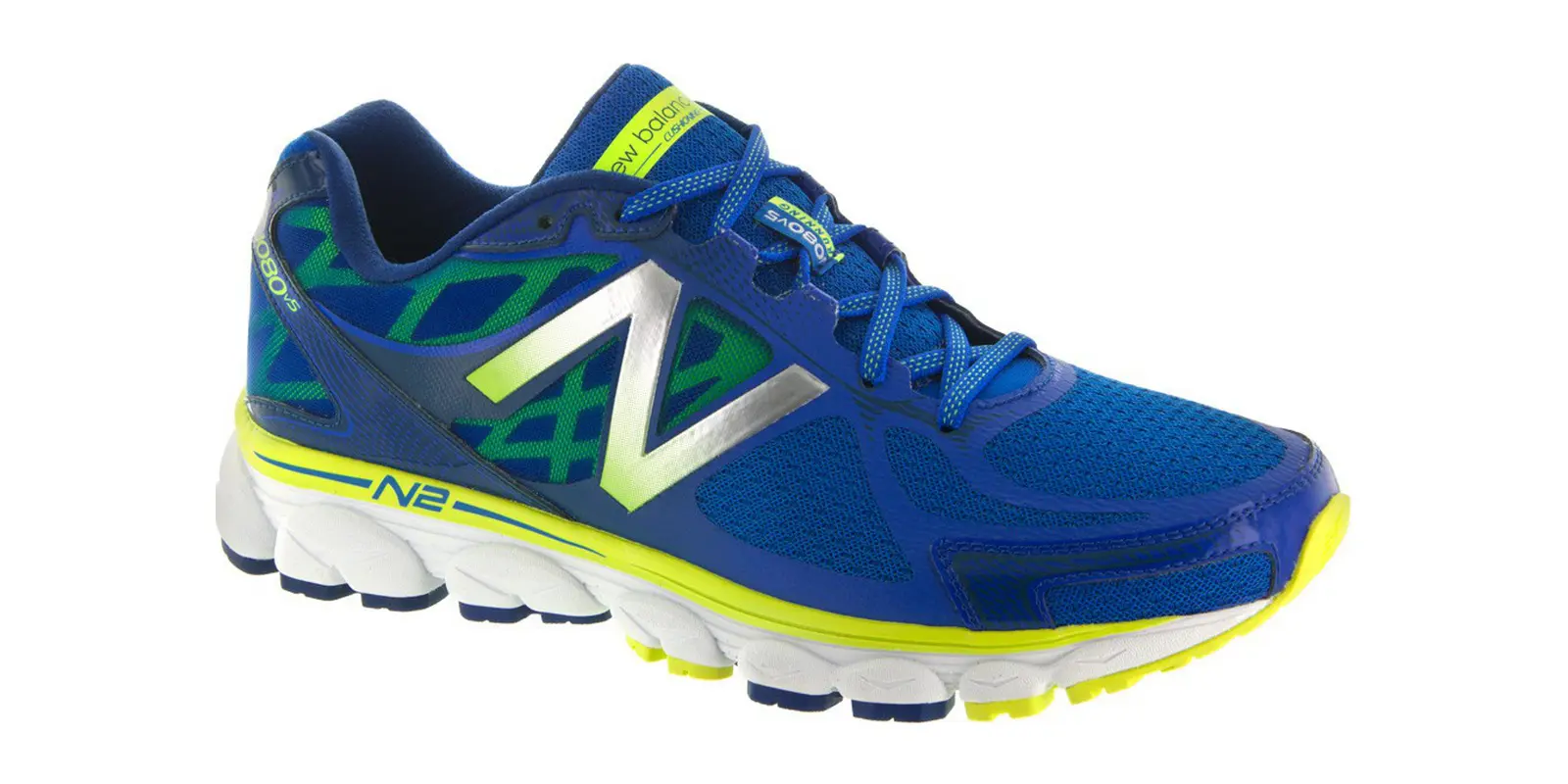 New Balance 1080 v5 in Blue / Yellow