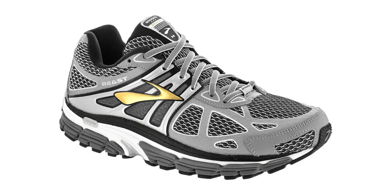 Brooks Beast 14 in Silver / Black / Gold