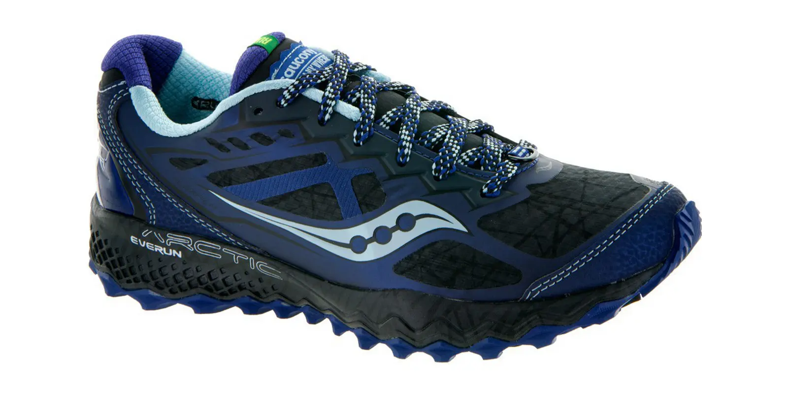 Saucony Peregrine 6 ICE+ in Grey / Black / Blue