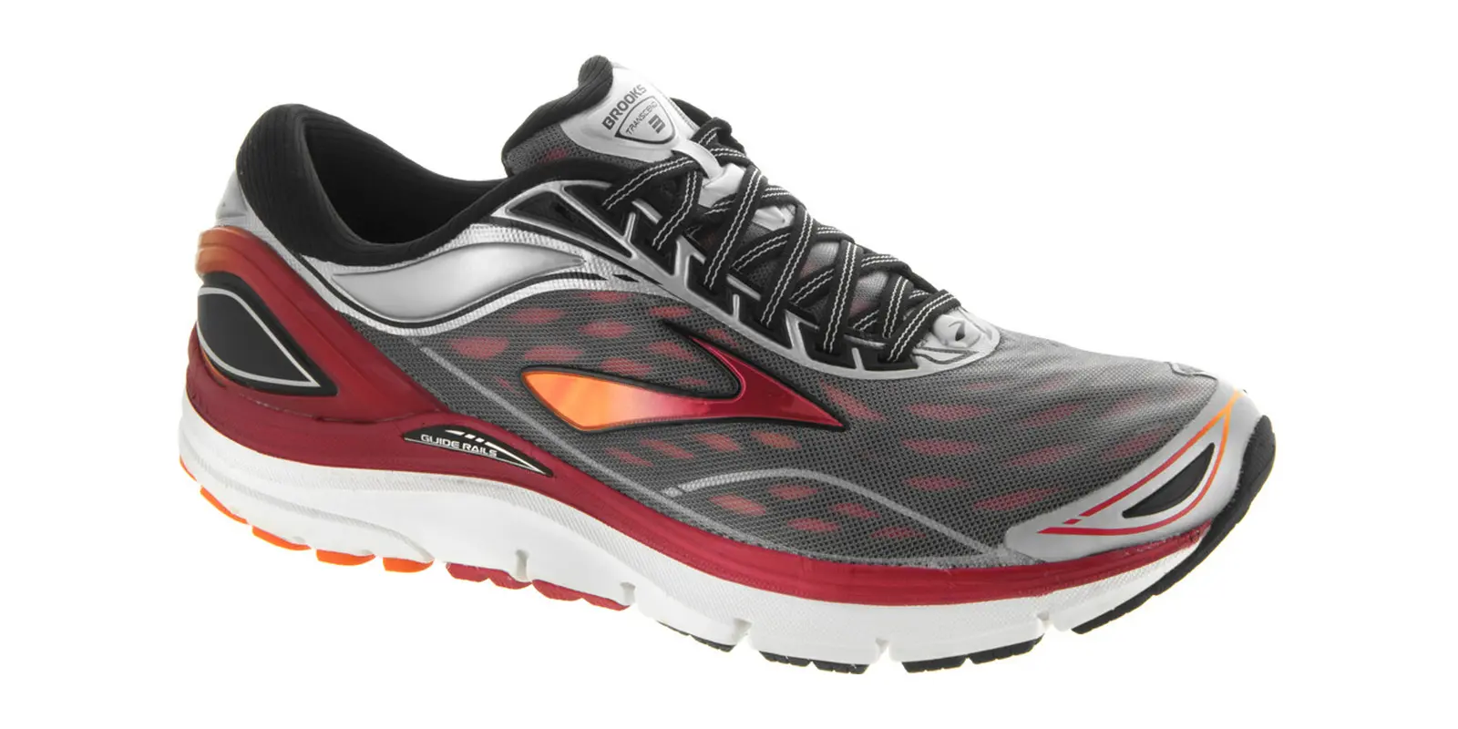 Brooks Transcend 3 in Silver / Orange