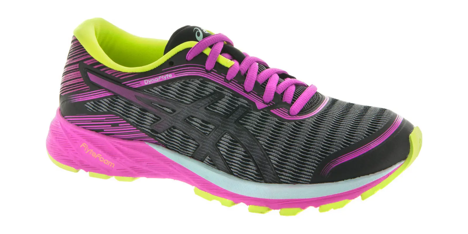 ASICS Dynaflyte in Black / Pink