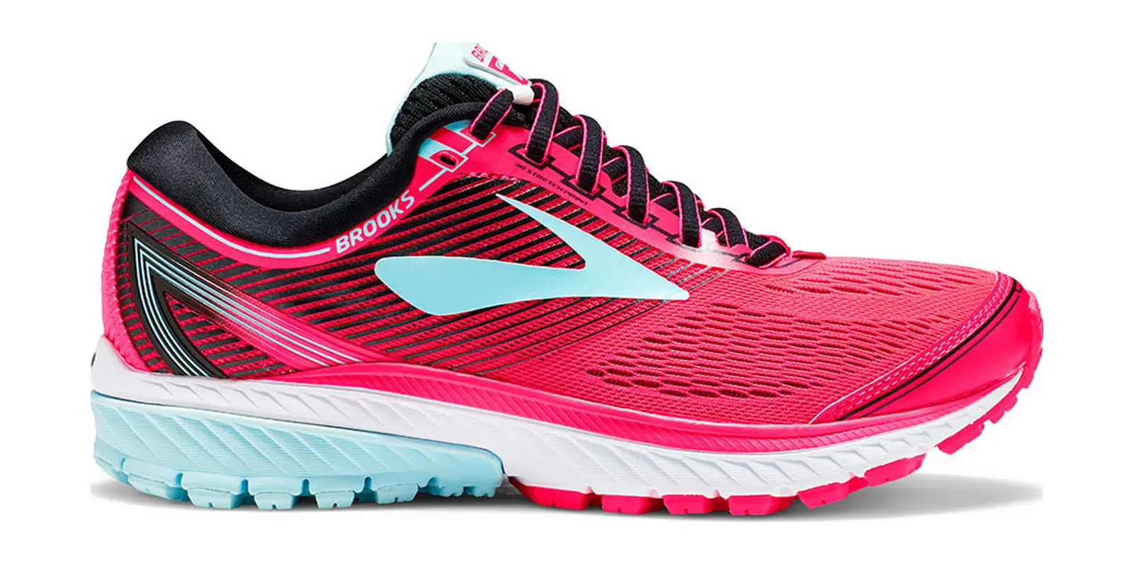 Brooks Ghost 10 in Pink / Blue