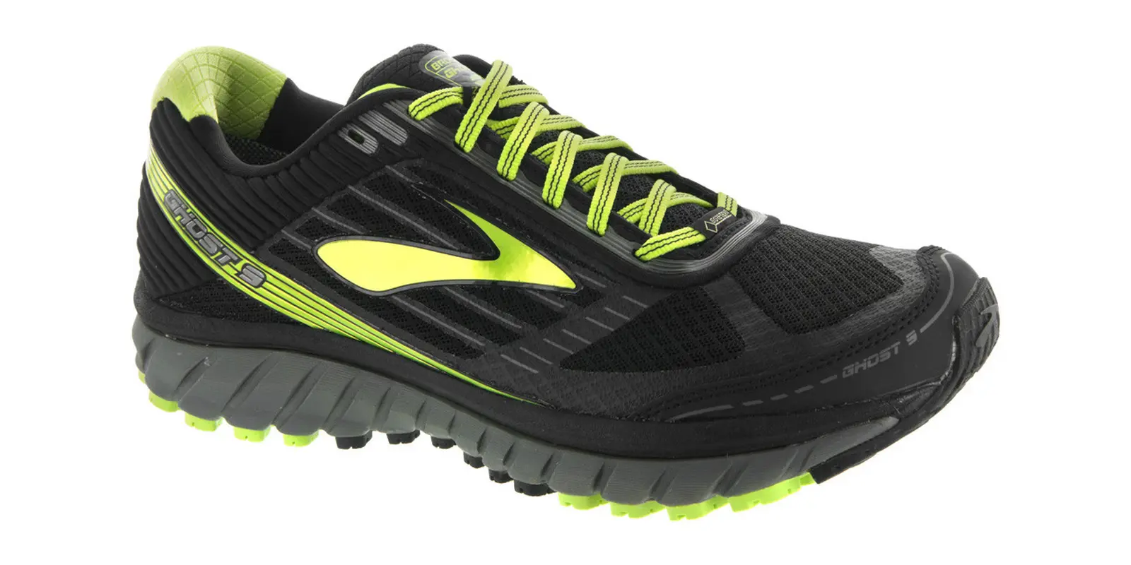 Brooks Ghost 9 in Blackcastlerocklime