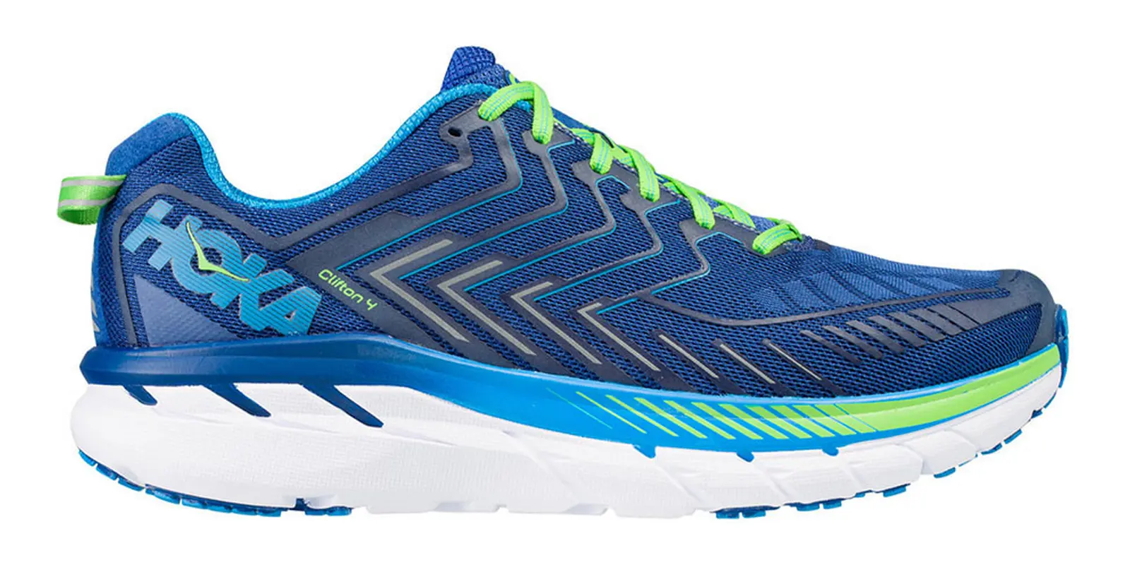 HOKA Clifton 4 in Blue / Green