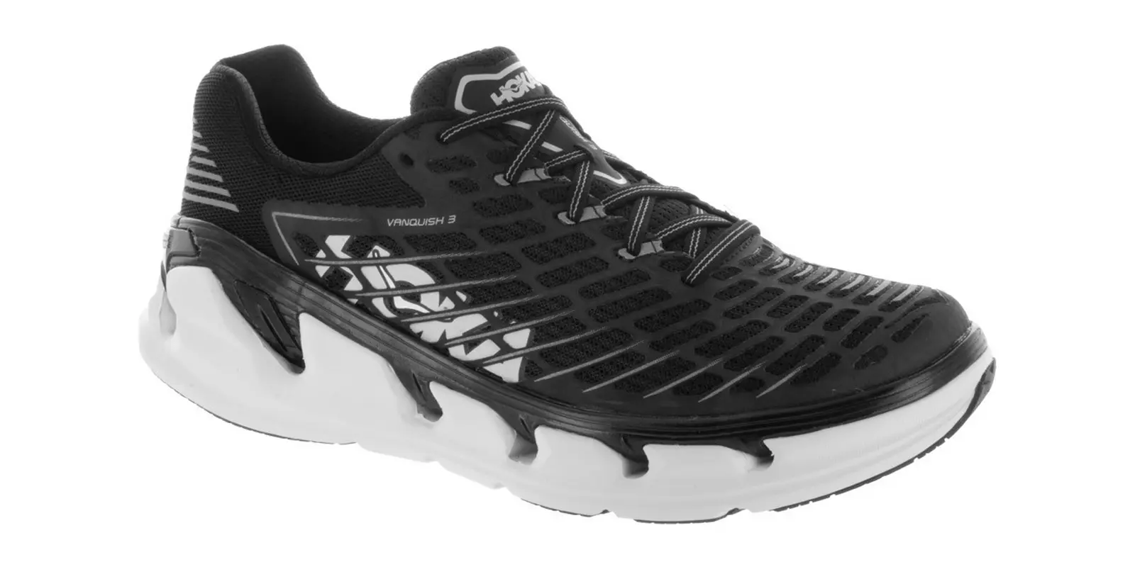 HOKA Vanquish 3 in Black / White