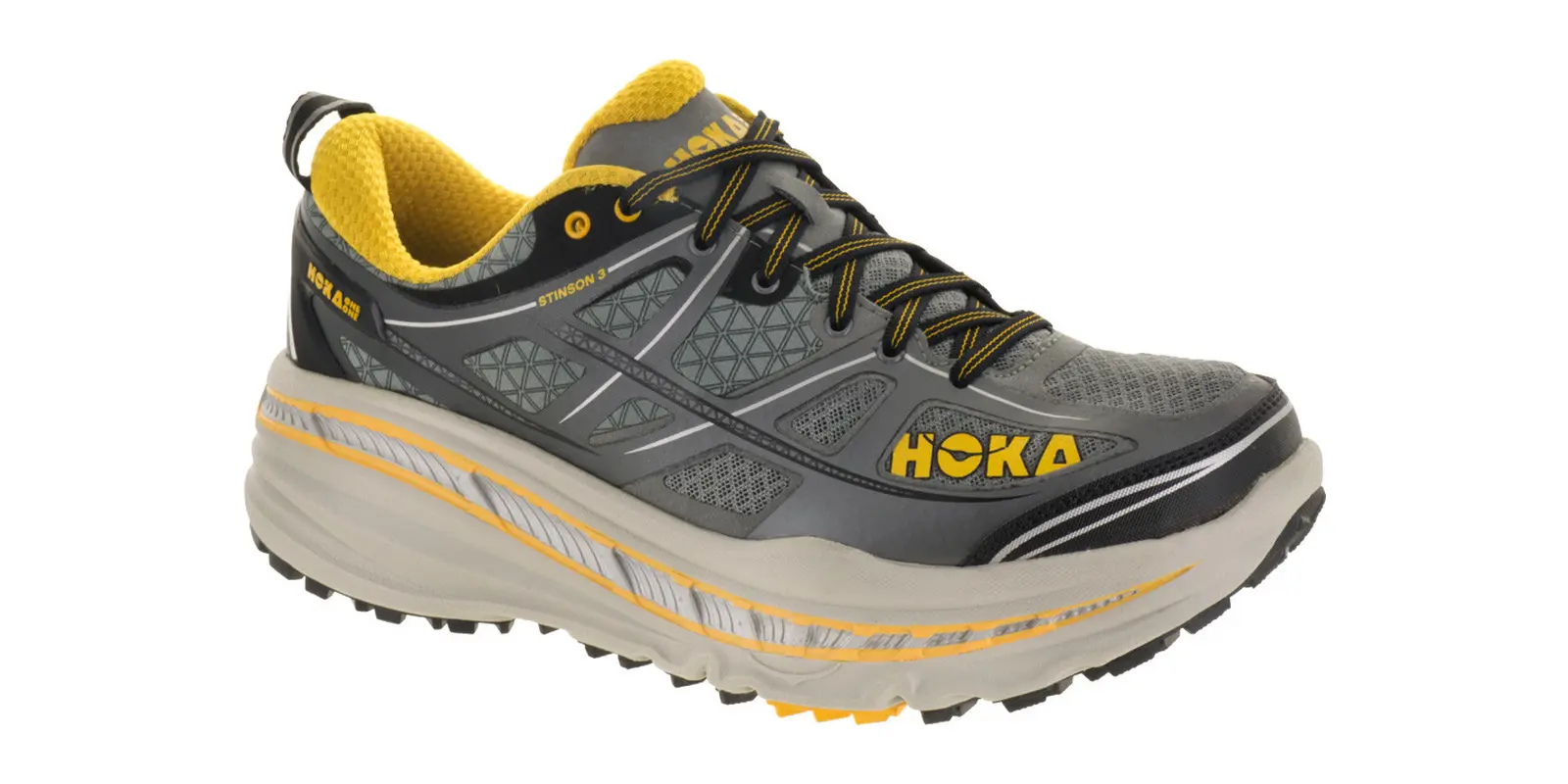 HOKA Stinson 3 ATR in Grey / Gold