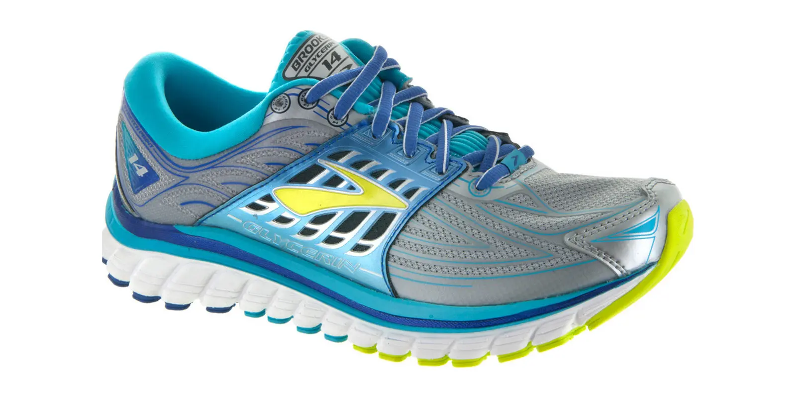 Brooks Glycerin 14 in Silver / Blue