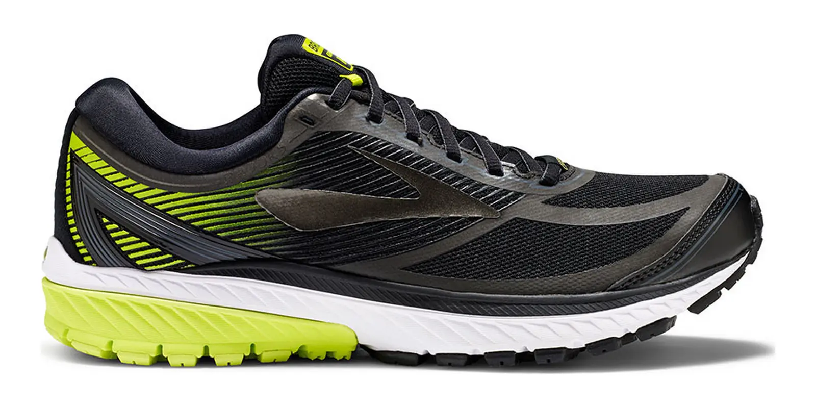 Brooks Ghost 10 in Black / Yellow