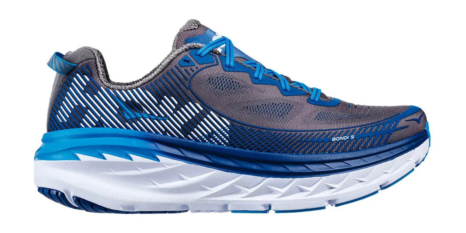HOKA Bondi 5 in Grey / Blue