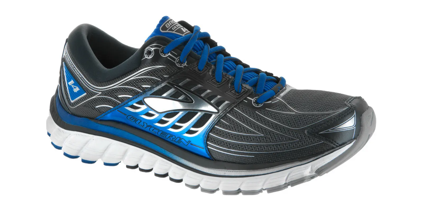 Brooks Glycerin 14 in Anthracite / Electric