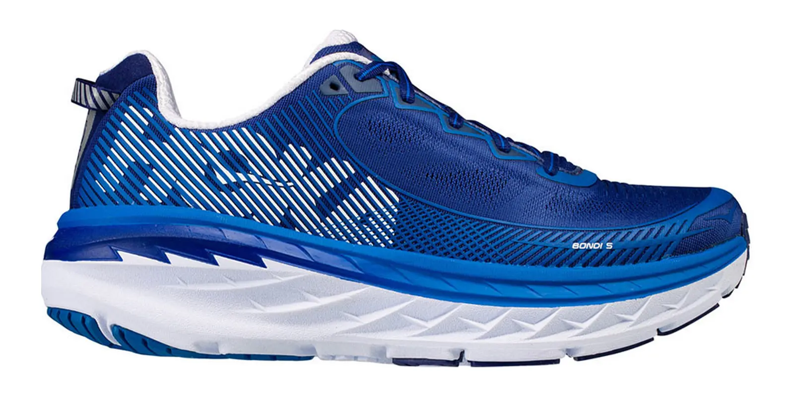 HOKA Bondi 5 in Blue / Pink