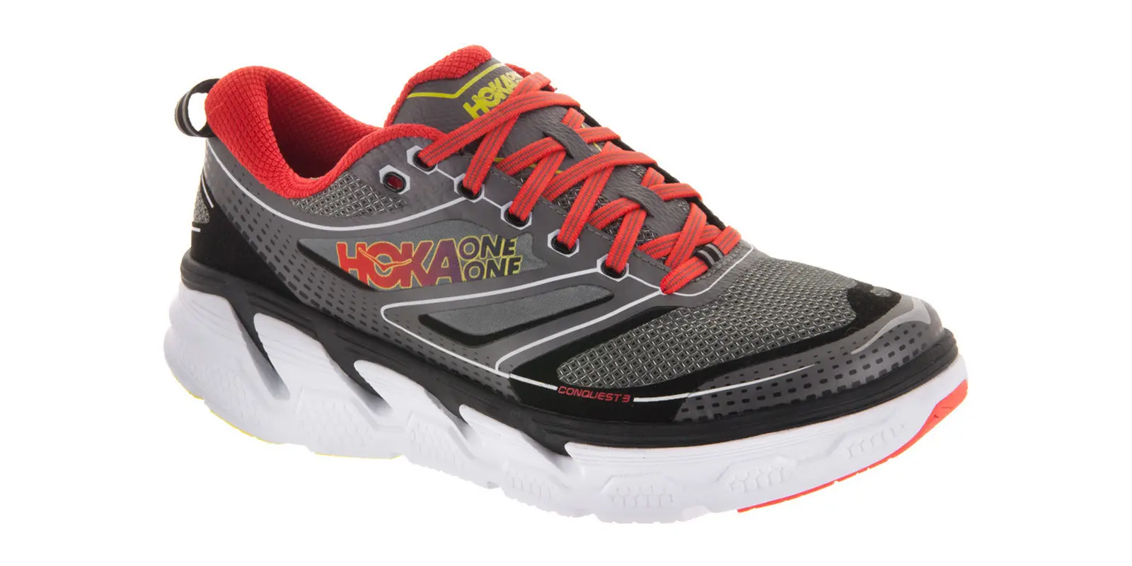 HOKA Conquest 3 in Grey / Orange