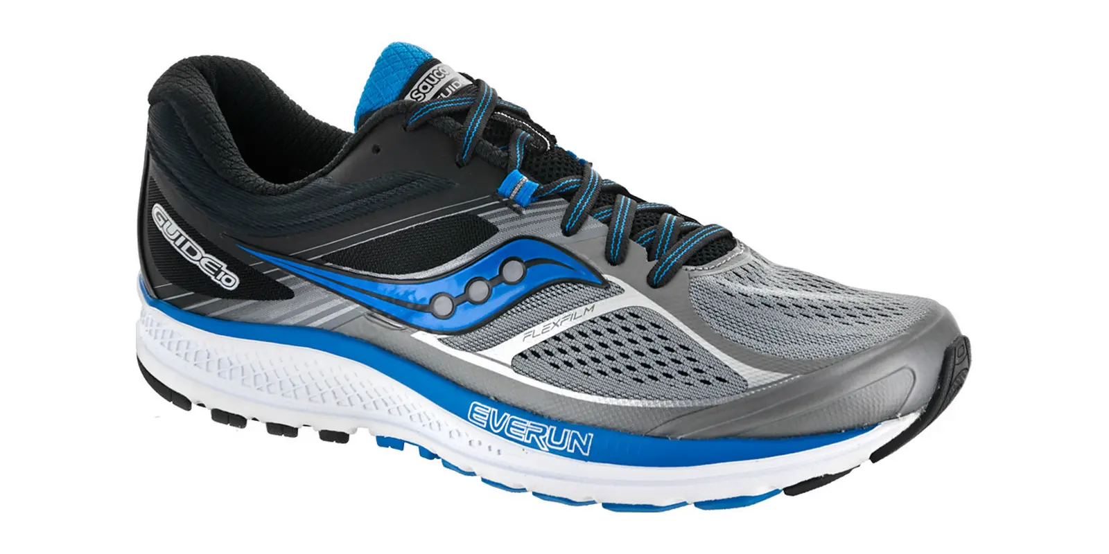 Saucony Guide 10 in Grey / Black / Blue