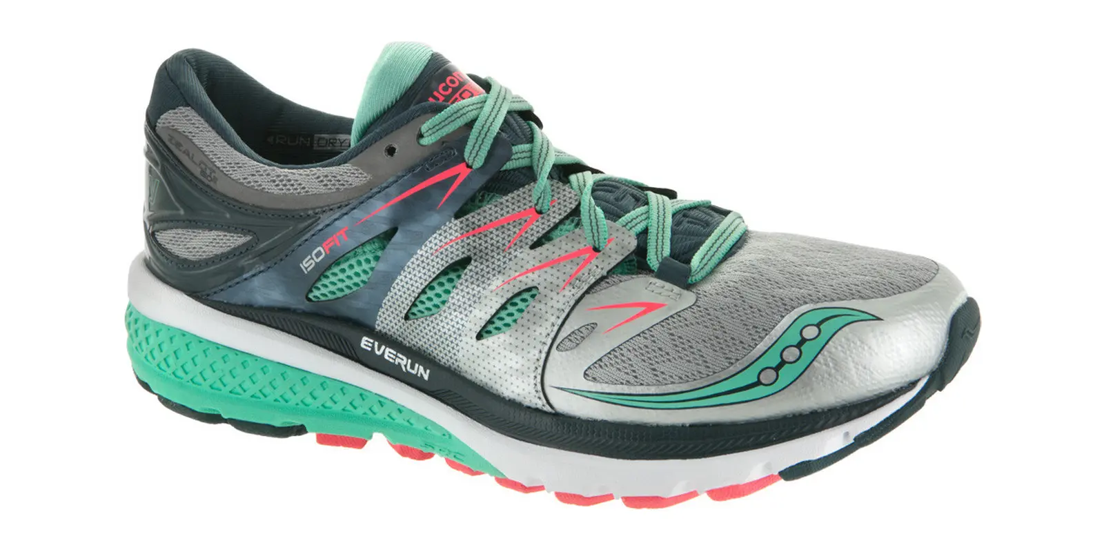 Saucony Zealot ISO 2 in Silver / Mint / Coral