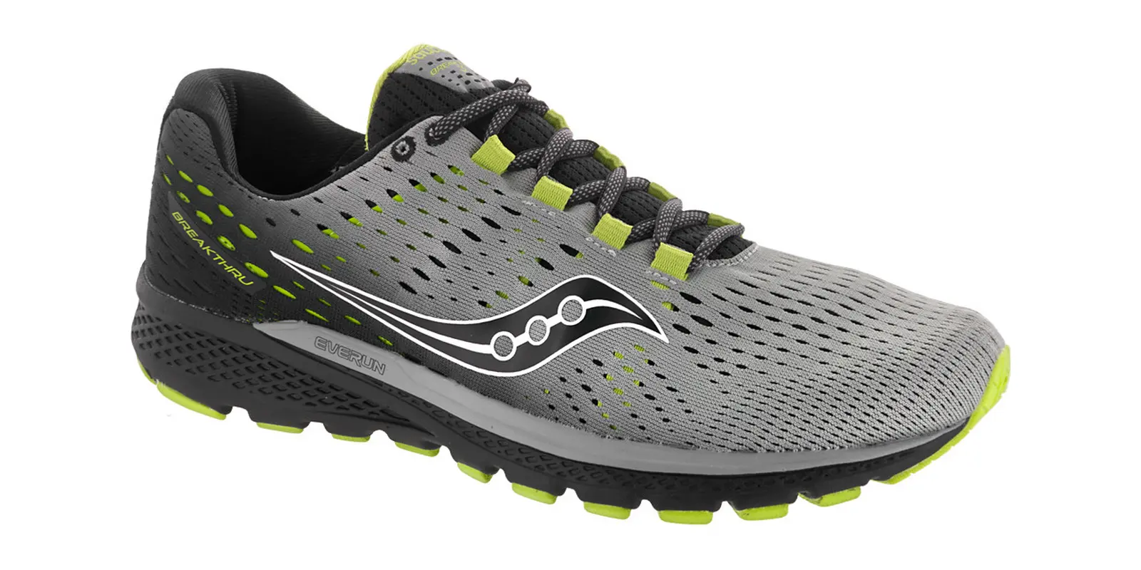 Saucony Breakthru 3 in Grey / Black / Citron