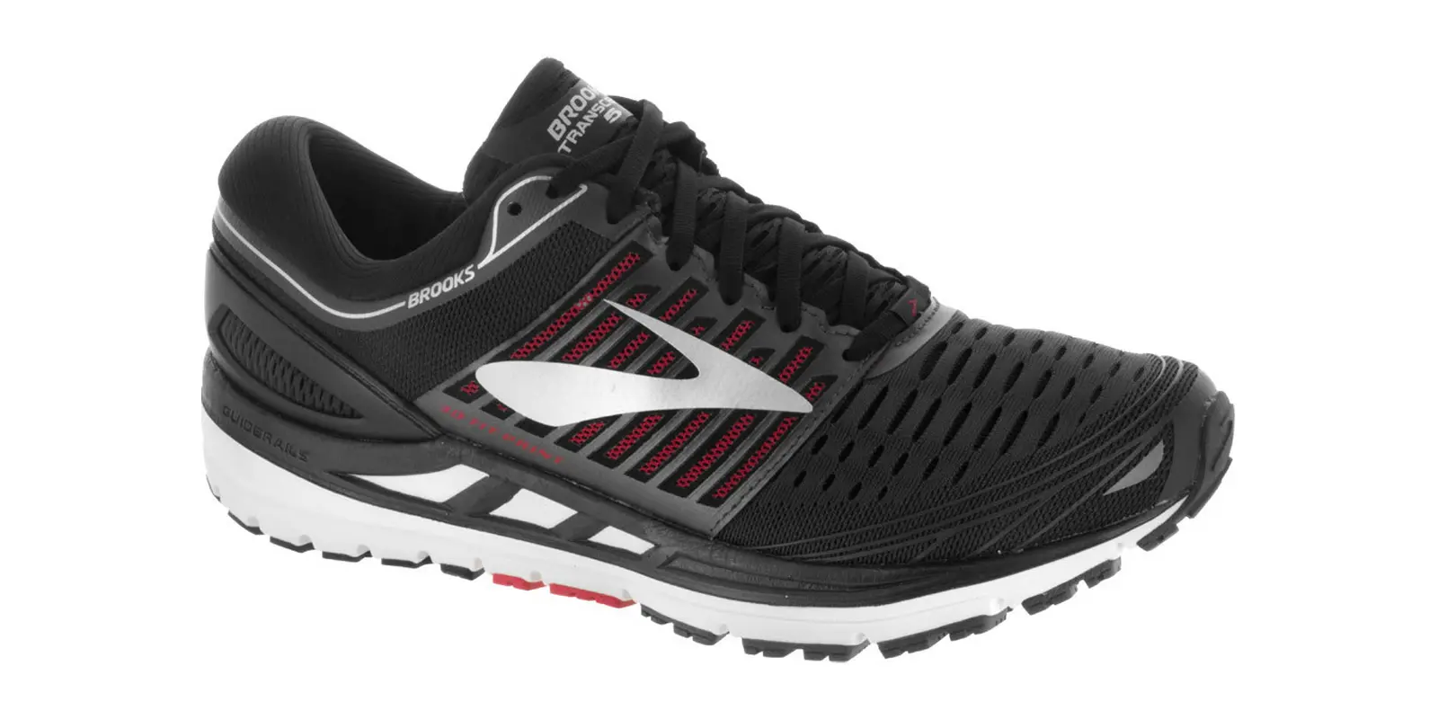 Brooks Transcend 5 in Ebony / Black / Red