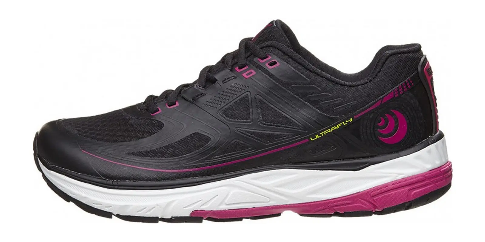 Topo Athletic Ultrafly 5 in Black / Fuchsia