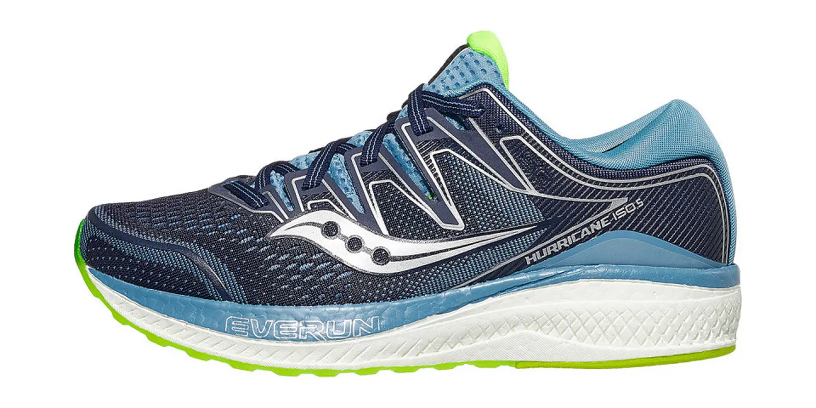 Saucony Hurricane ISO 5 in Navy / Citron