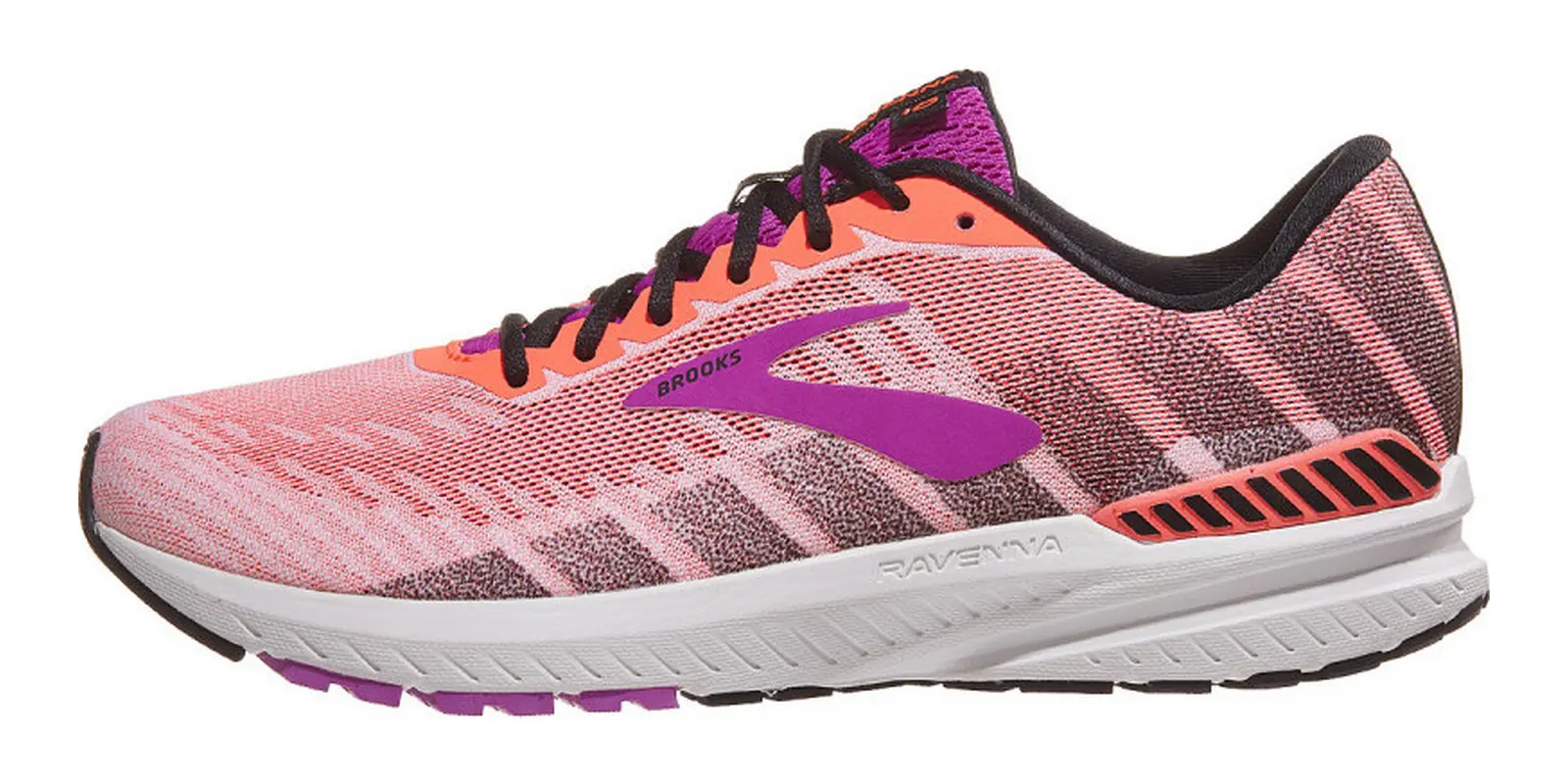Brooks Ravenna 10 in Coral / Purple / Black