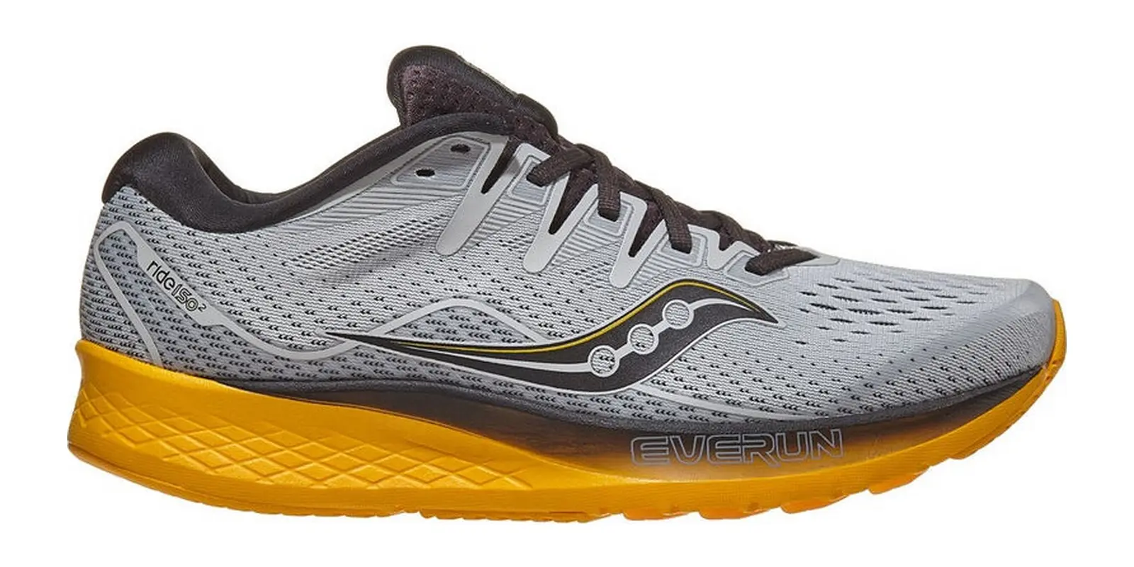 Saucony Ride ISO 2 in Grey / Yellow