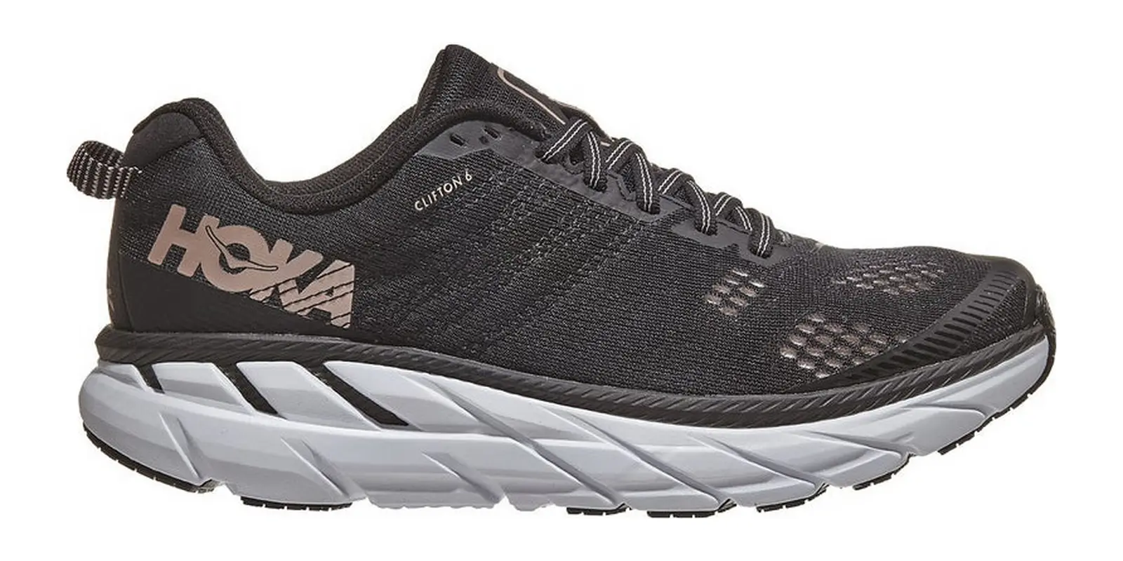 HOKA Clifton 6 in Black / Rose