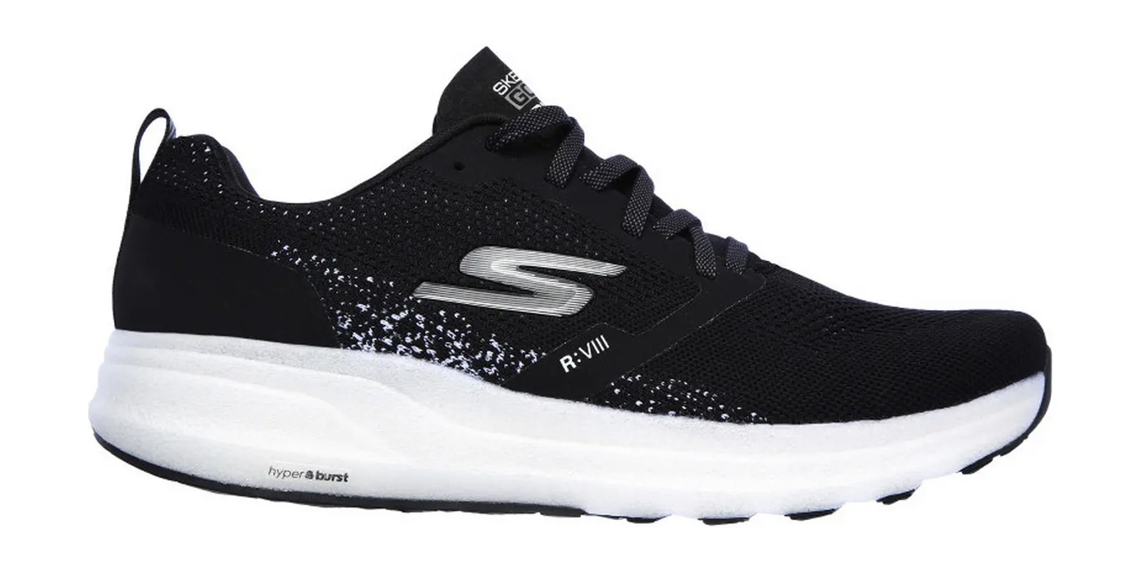 Skechers GOrun Ride 8 Hyper in Black / White