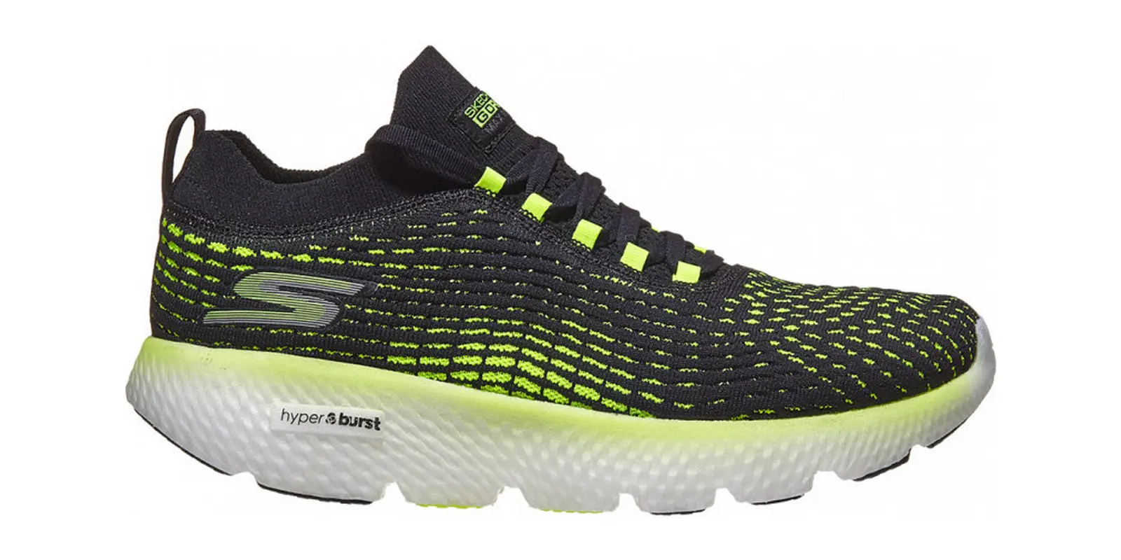 Skechers GOrun MaxRoad 4 Hyper in Black / Lime