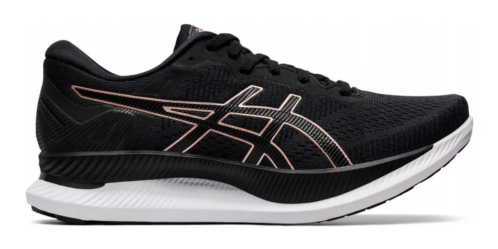 ASICS GlideRide in Black / Rose
