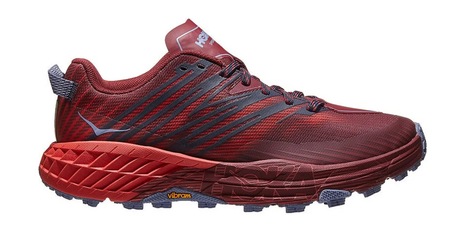 HOKA Speedgoat 4 in Cordovanred