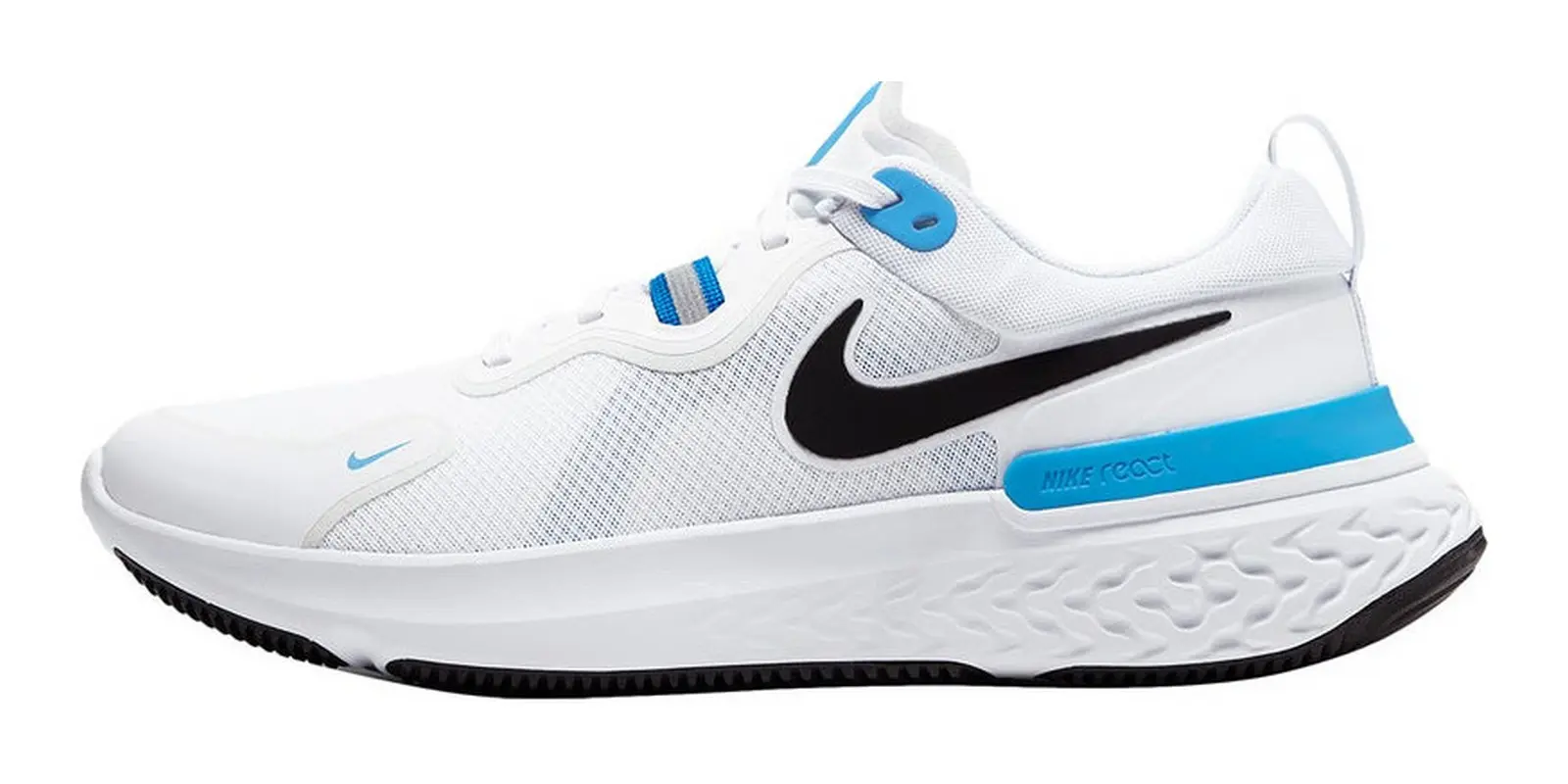 Nike React Miler in White / Black / Blue