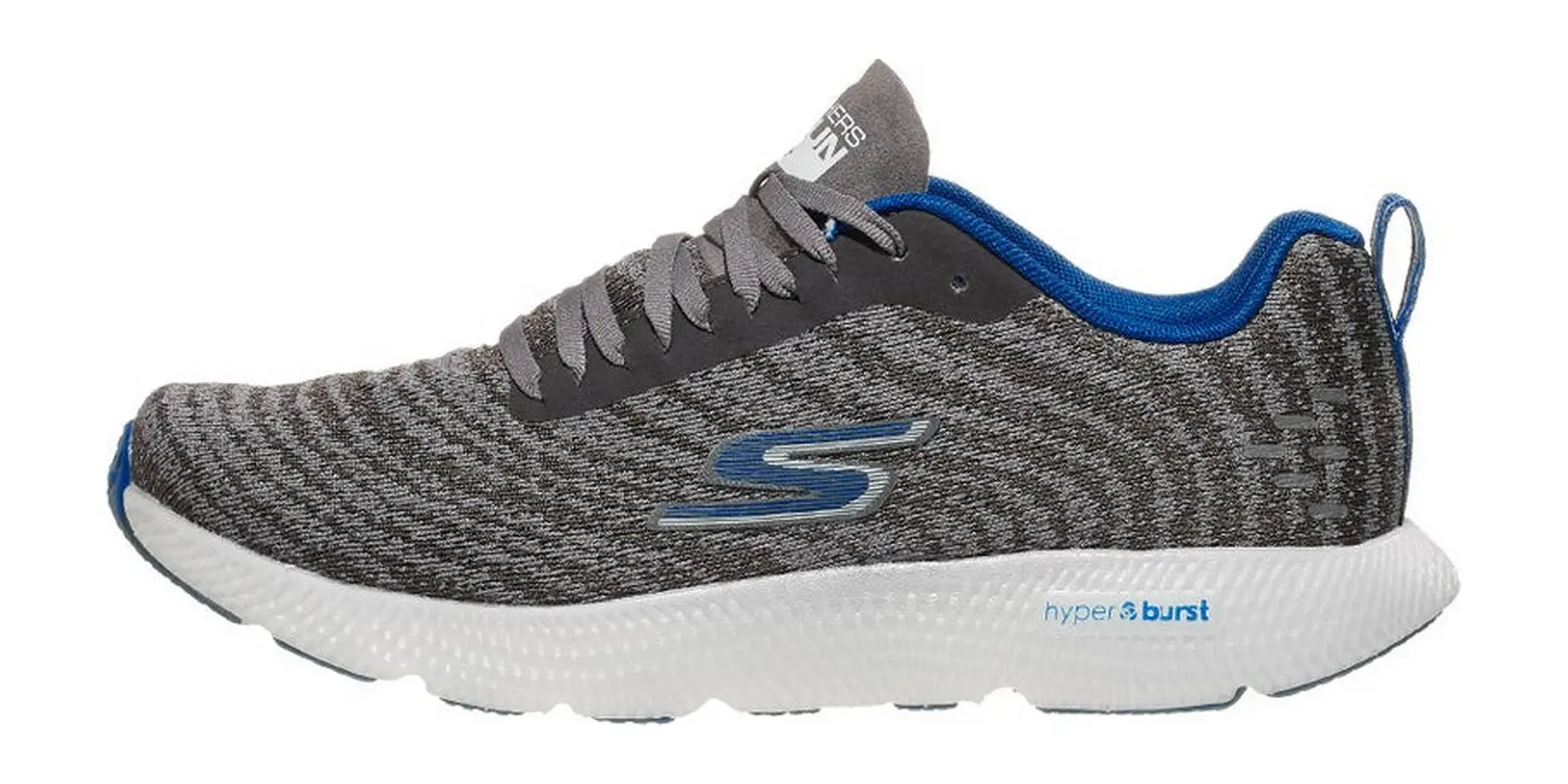 Skechers GOrun 7+ in Charcoal / Blue