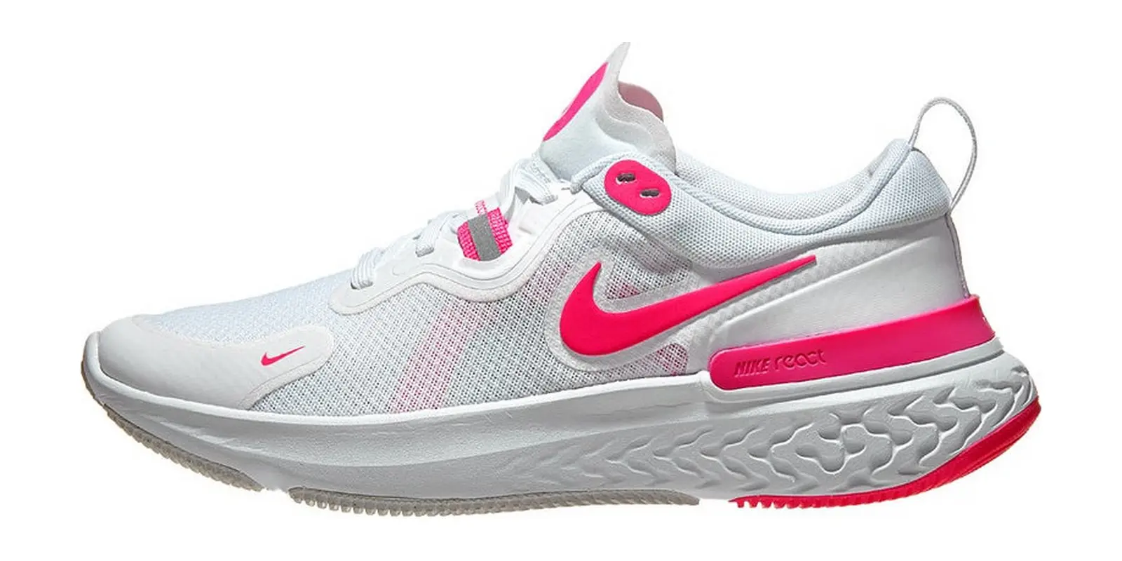 Nike React Miler in White / Crimson