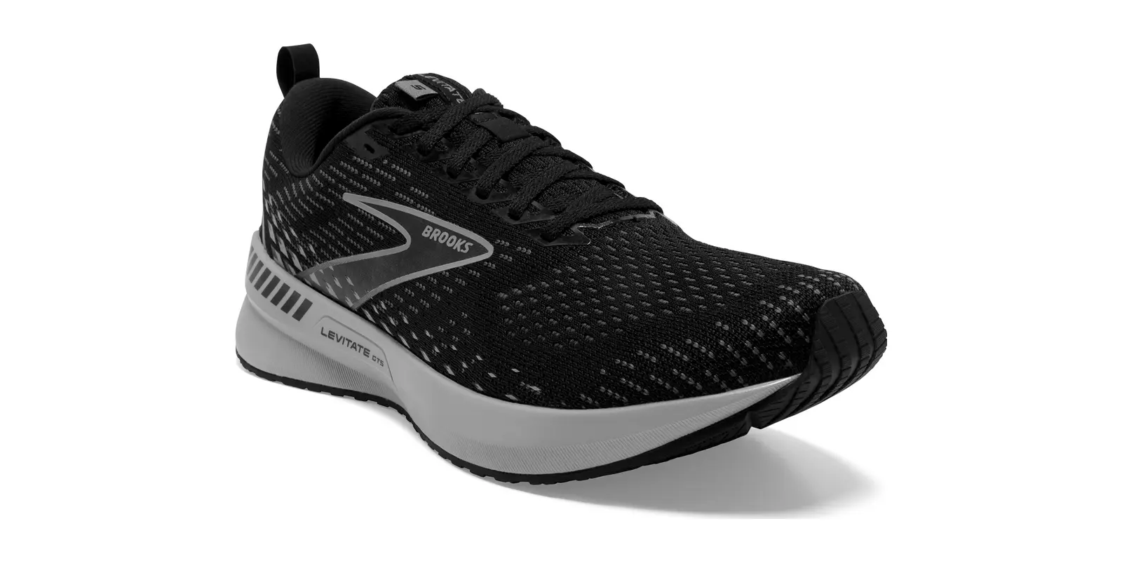 Brooks Levitate GTS 5 in Black / Ebony / Grey