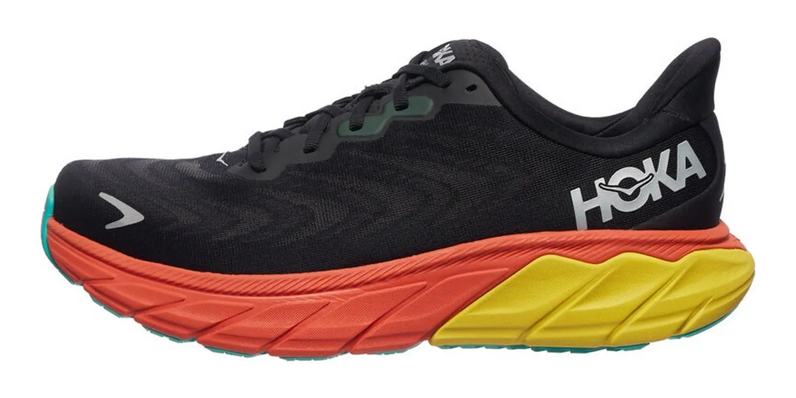 HOKA Arahi 6 in Black / Flame
