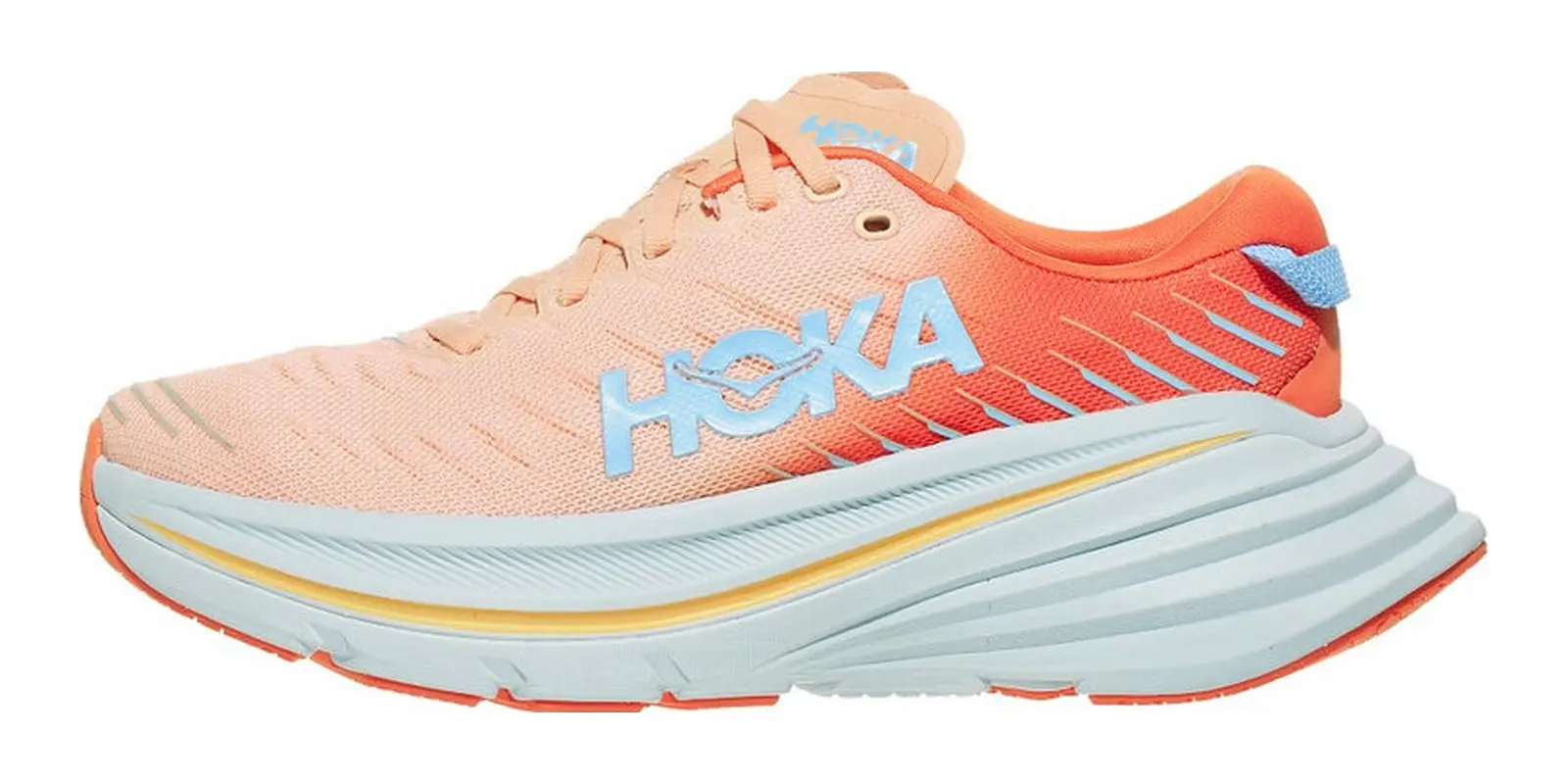 HOKA Bondi X in Camelliapeach