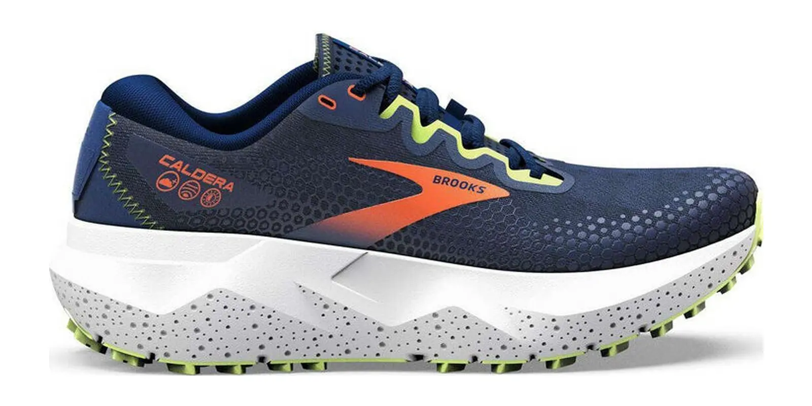 Brooks Caldera 6 in Navyfirecrackergreen