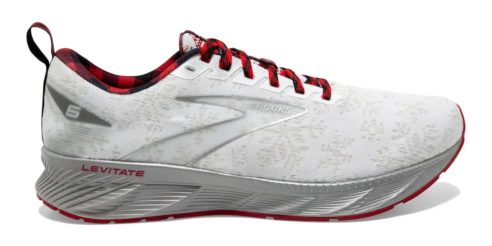 Brooks Levitate 6 in White / Red / Silver