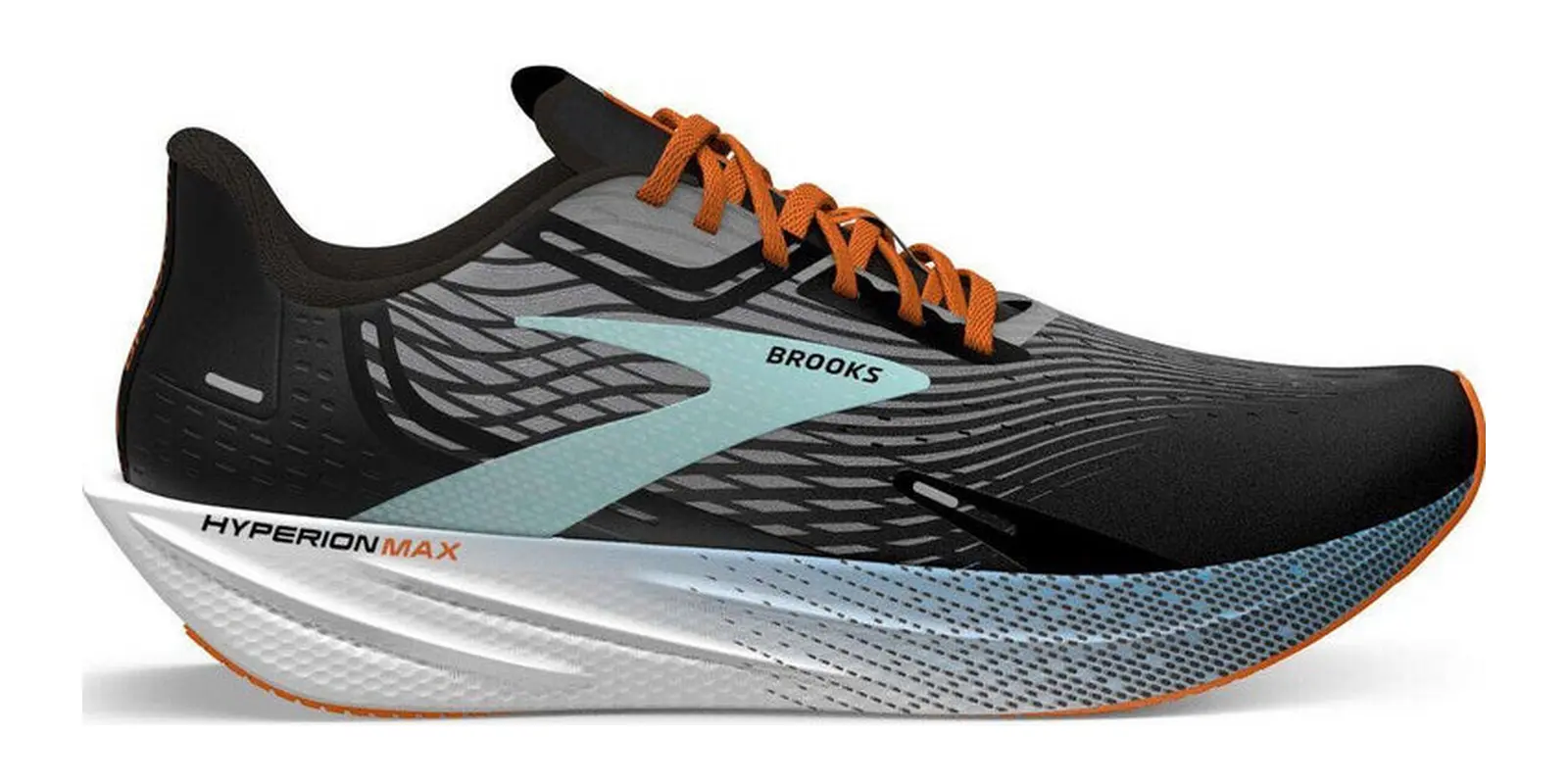 Brooks Hyperion Max in Black / Grey / Orange