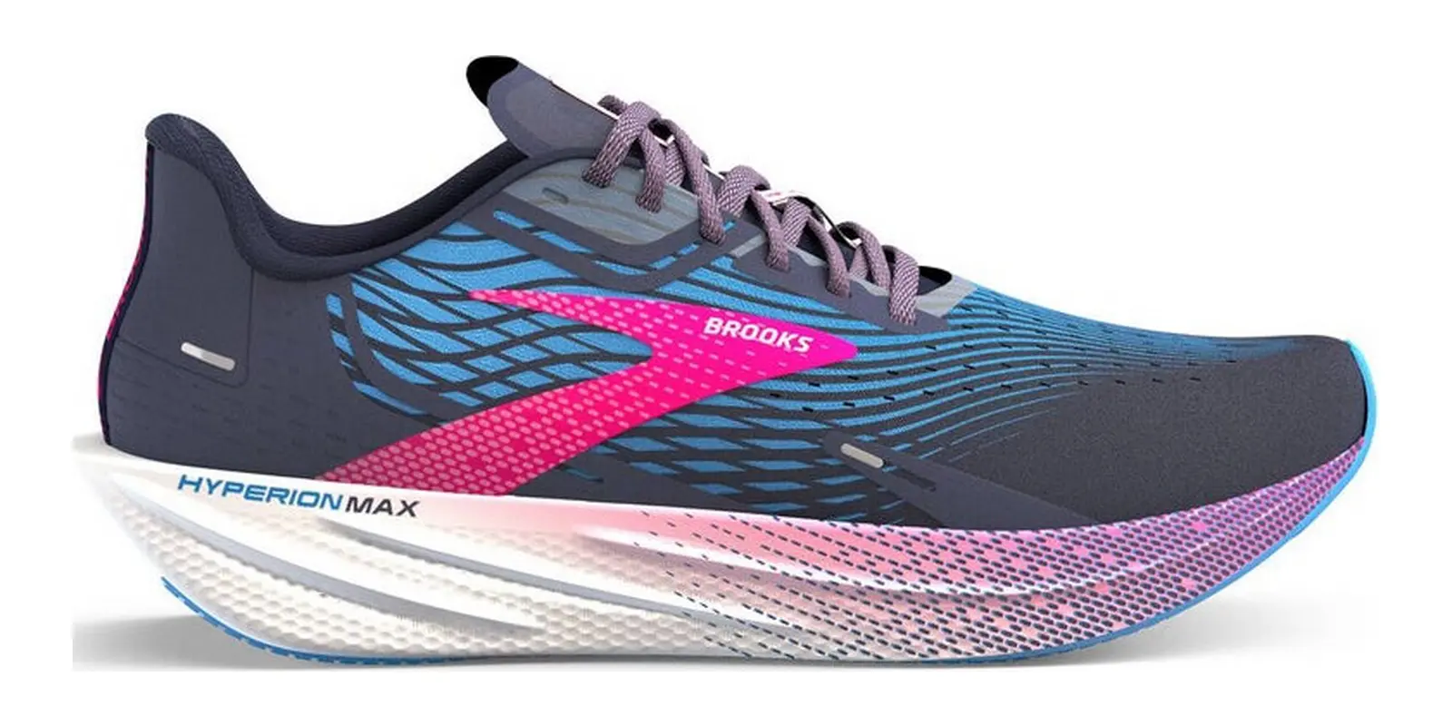 Brooks Hyperion Max in Peacoatbluepink