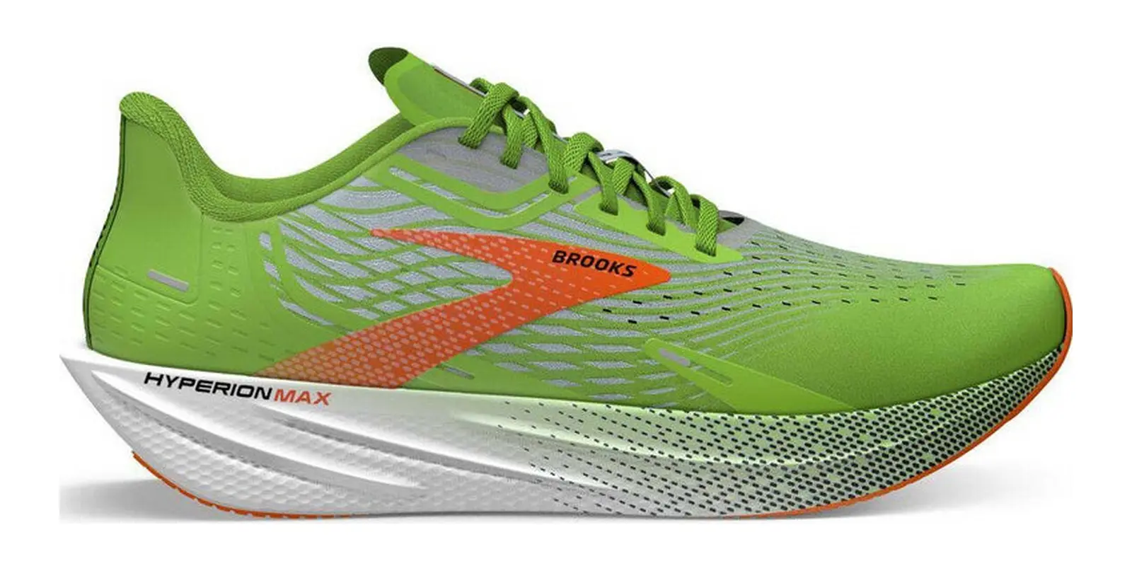 Brooks Hyperion Max in Green / Orange / White