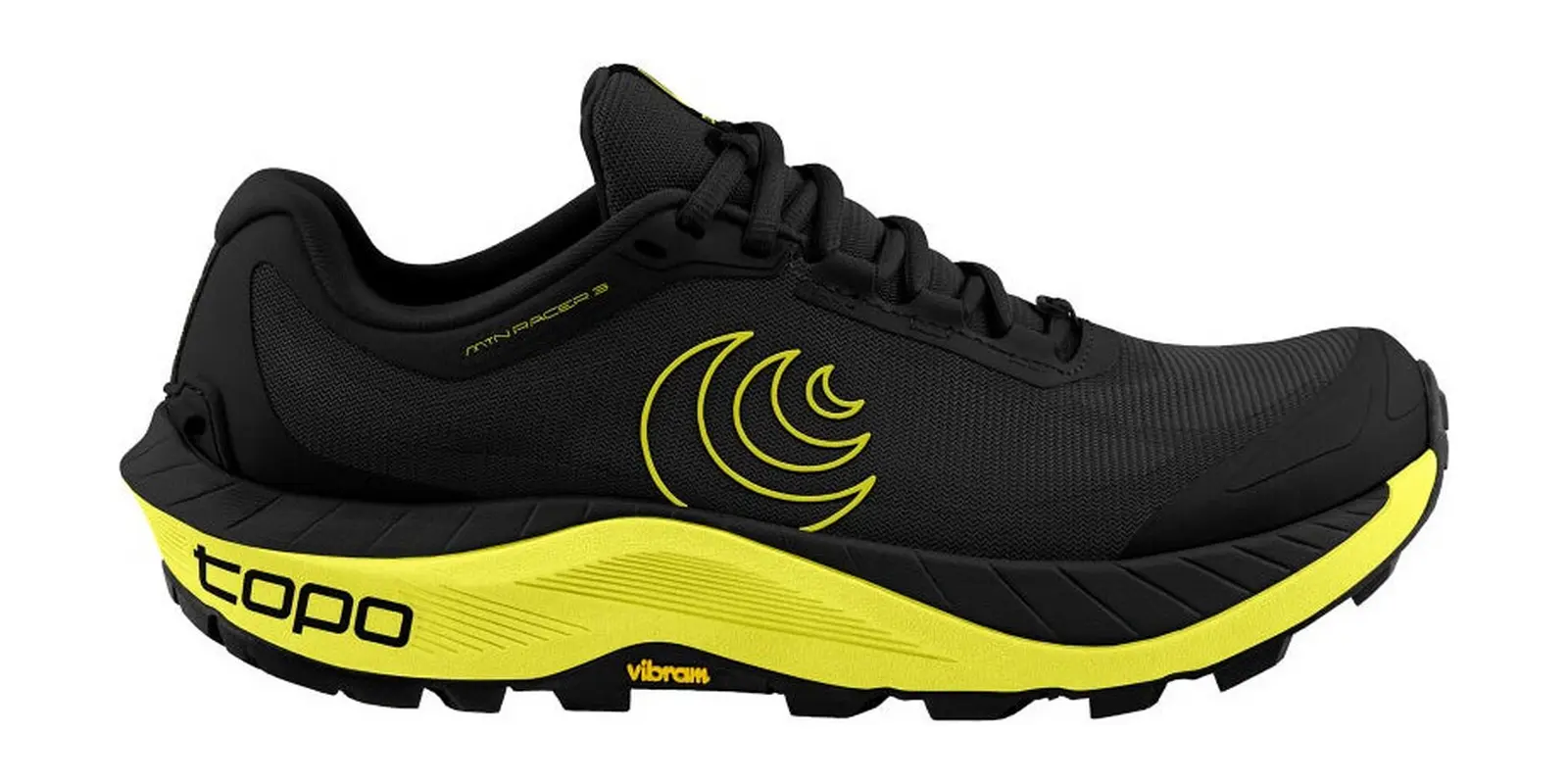 Topo Athletic MTN Racer 3 in Black / Lime