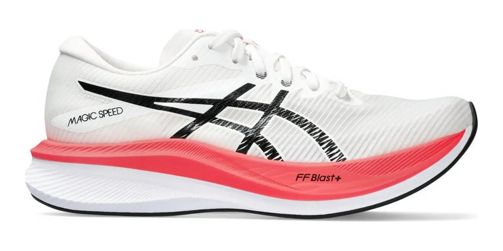 ASICS Magic Speed 3 in White / Black
