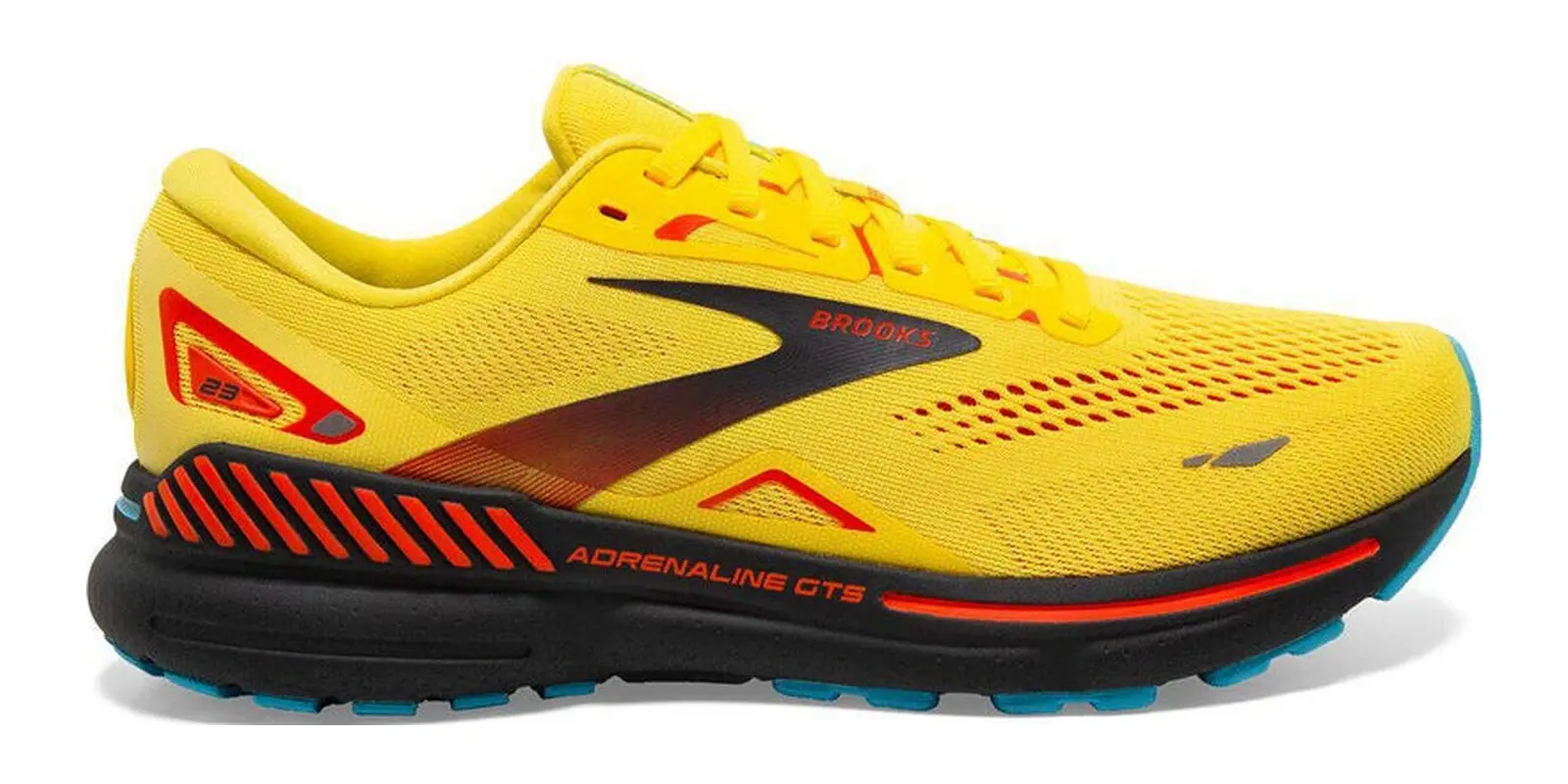 Brooks Adrenaline GTS 23 in Yellow / Iron / Orange