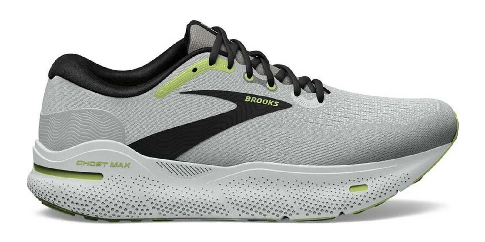 Brooks Ghost Max in Greyblackshrp