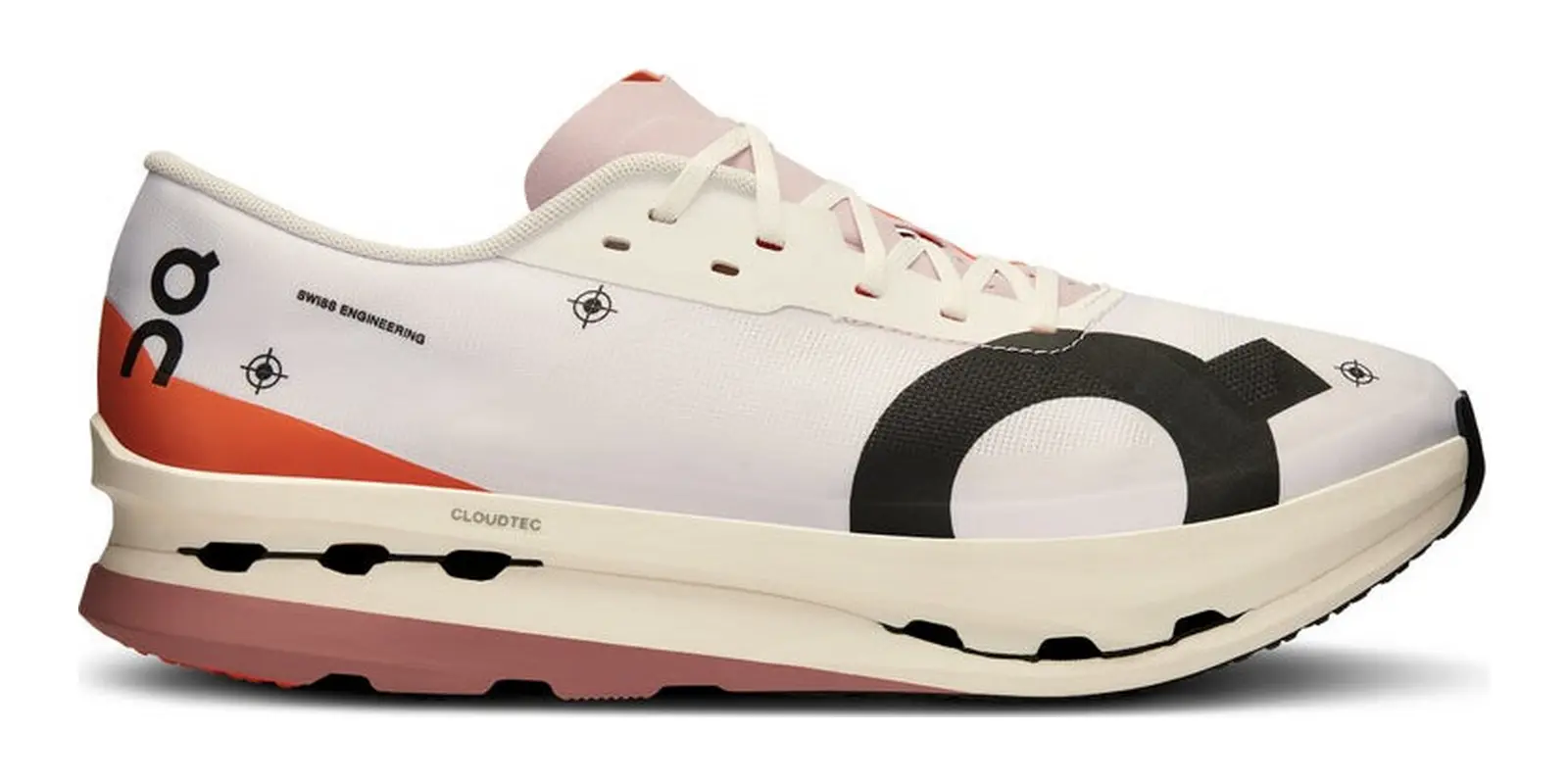 On Cloudboom Echo 3 in White / Flame