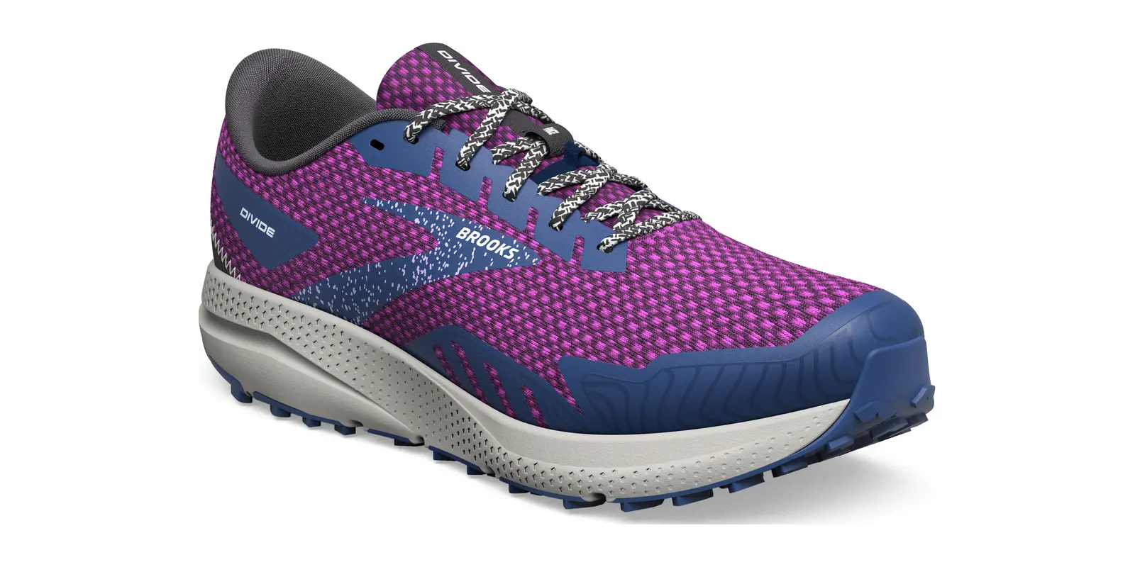 Brooks Divide 4 in Purple / Navy / Oyster
