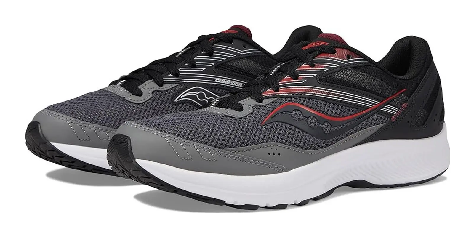 Saucony Cohesion 15 in Charcoal / Red