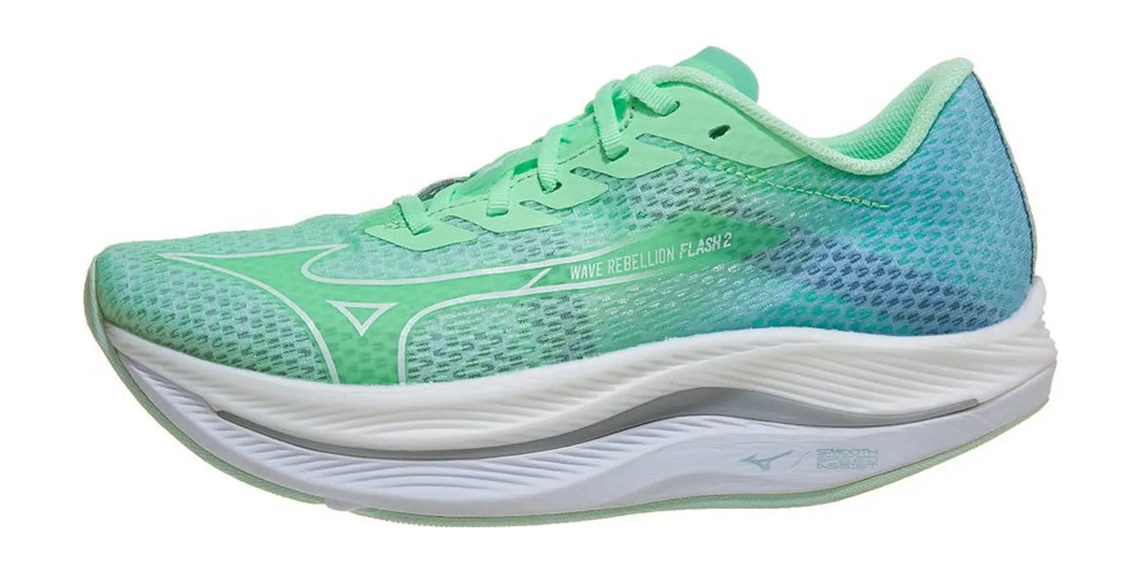 Mizuno Wave Rebellion Flash 2 in Mint / White